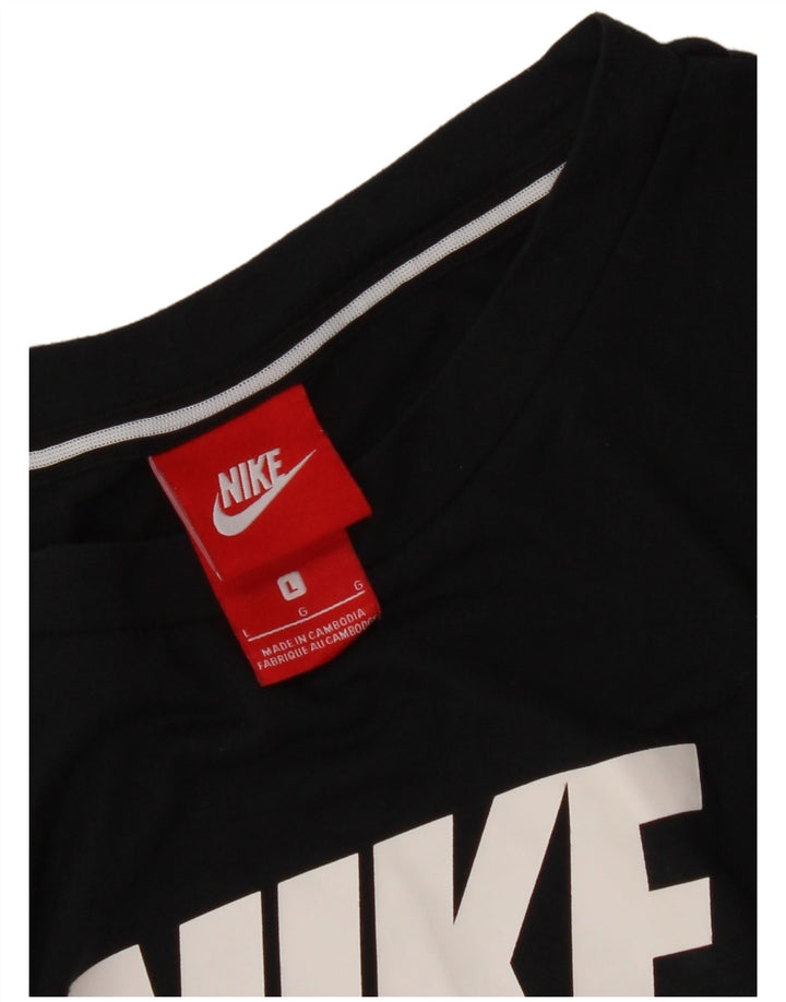 NIKE Camiseta sin mangas gráfica para mujer UK 46 Large Black