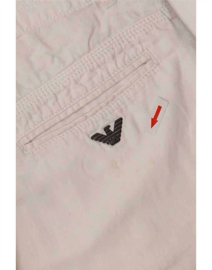 Armani Pantalones cortos chinos para niños 15-16 años W32 Algodón blanco