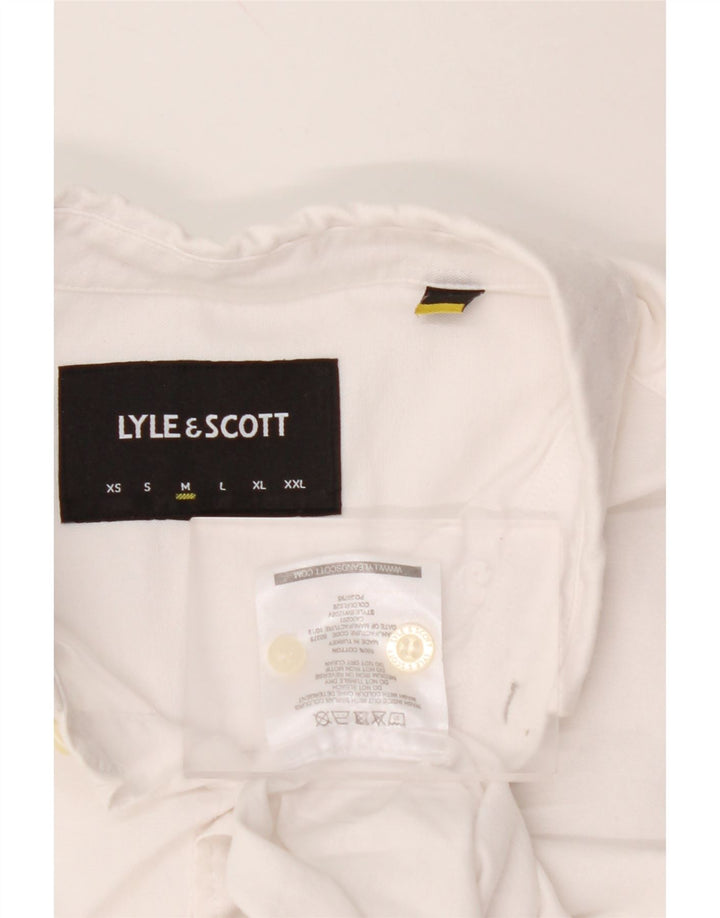 LYLE & SCOTT Camisa de manga corta para hombre Algodón blanco mediano