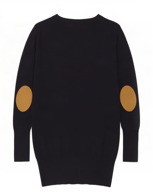 Zara - Cárdigan largo para mujer, talla 40, talla grande, algodón azul marino