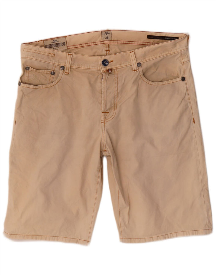 PT05 Pantalones cortos casuales para hombre W38 XL Algodón beige