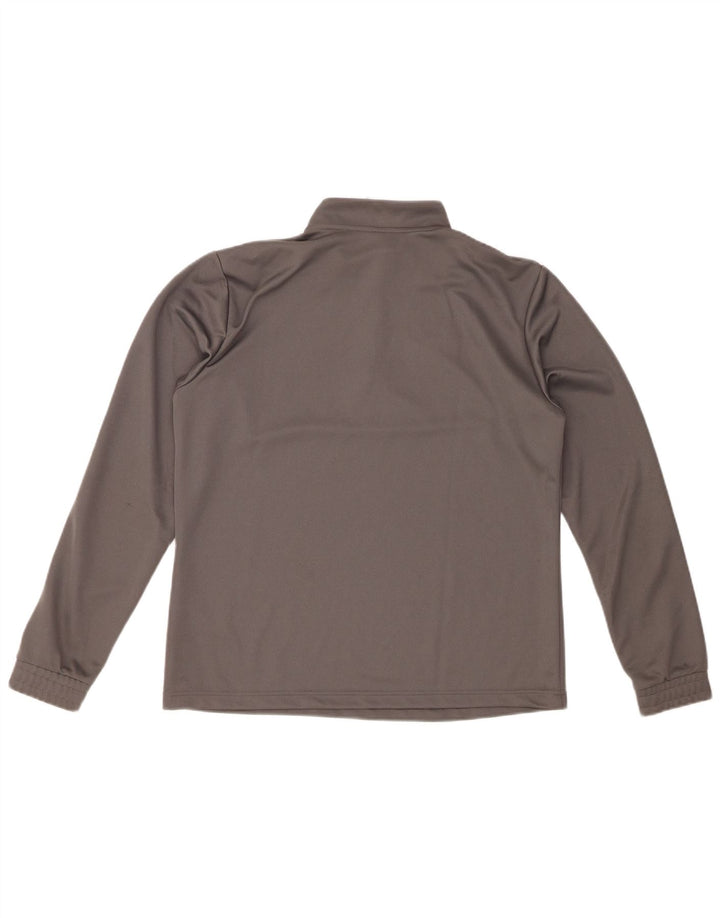 ADIDAS Mujer Aeroready Zip Neck Chándal Top UK 20/22 XL Gris