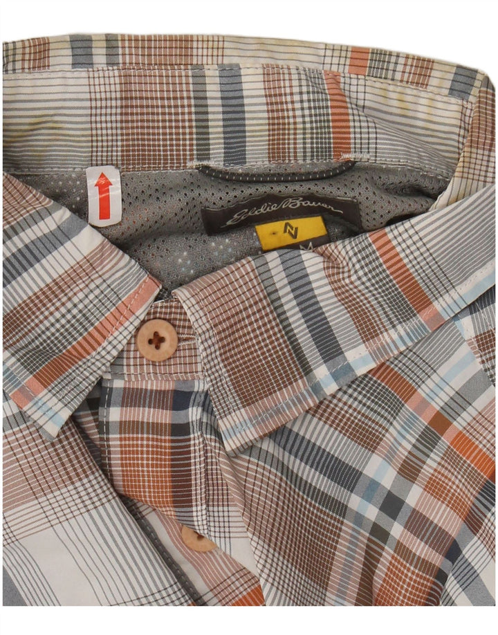 EDDIE BAUER Camisa Manga Corta Hombre Mediana Cuadros Multicolor Poliéster
