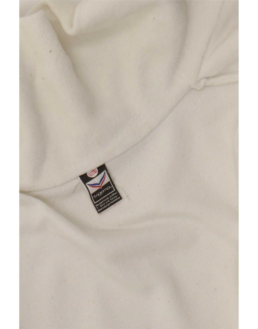 Trigema Hombre Chándal Top Chaqueta Pequeña Algodón Blanco