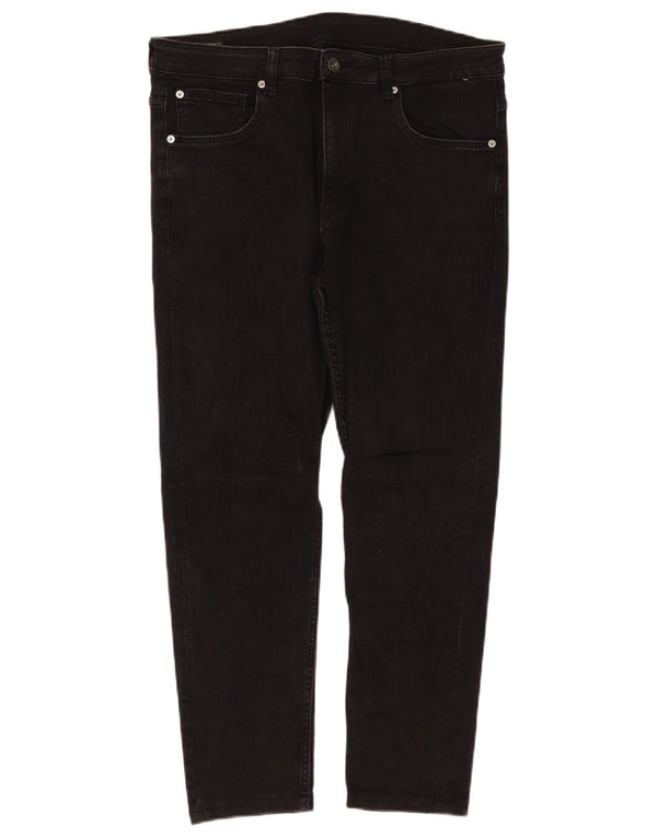 Zara Vaqueros Slim para Hombre EU 46 XL W36 L28 Negro
