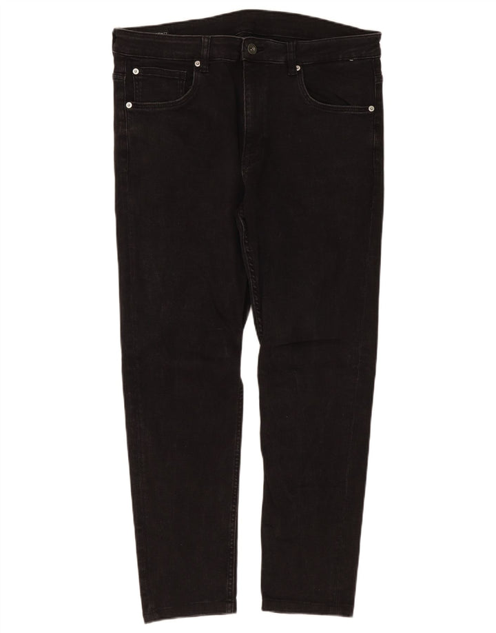Zara Vaqueros Slim para Hombre EU 46 XL W36 L28 Negro