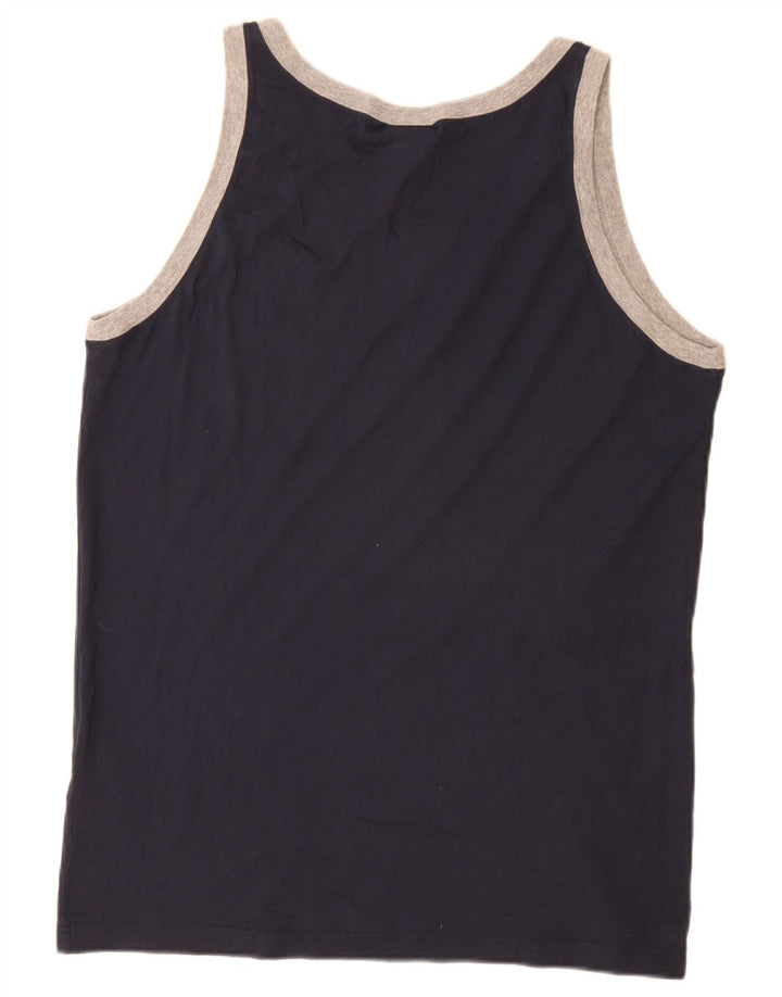 Champion Camiseta sin mangas gráfica para hombre XL Algodón azul marino