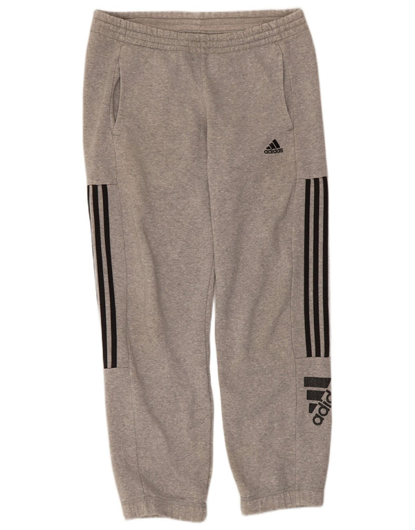 Adidas Hombre Pantalones De Chándal Gráfico Joggers Pequeño Algodón Moteado Gris