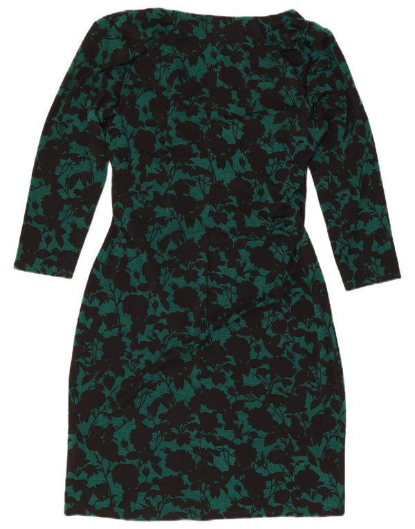 Chaps Vestido tubo de manga 3/4 para mujer Poliéster floral verde grande