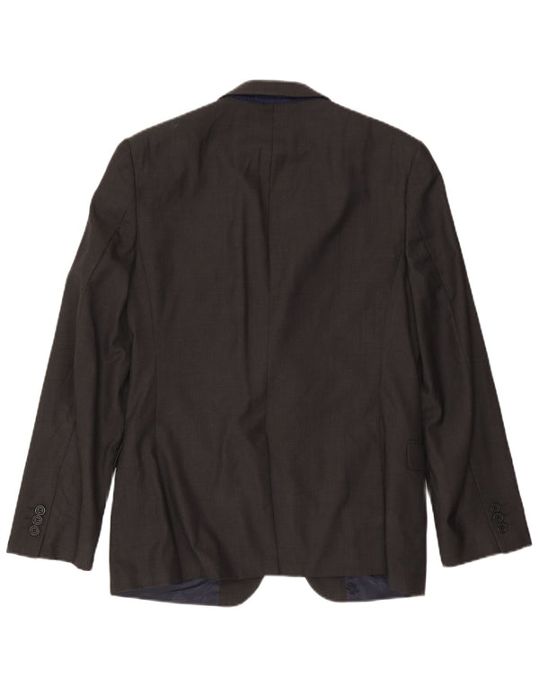 Ted Baker Chaqueta tipo blazer de 2 botones para hombre UK 38 Lana gris medio