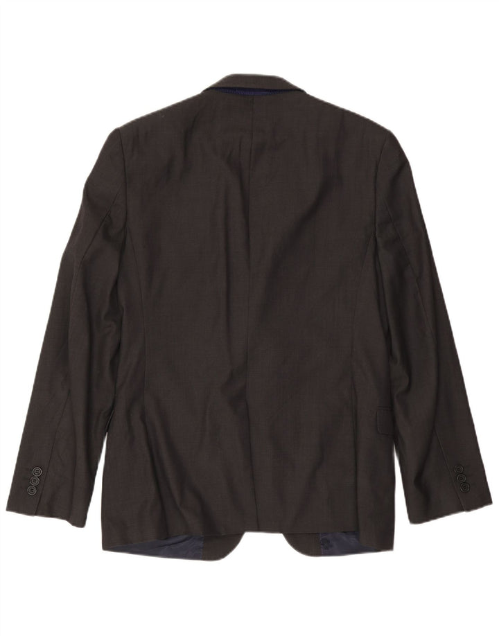Ted Baker Chaqueta tipo blazer de 2 botones para hombre UK 38 Lana gris medio