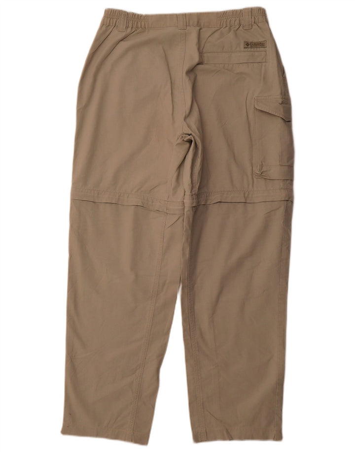 COLUMBIA Pantalón Cargo Recto Mujer Mediano W30 L29 Algodón Beige