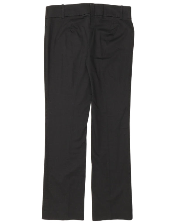Zara Mujer Pantalones Casuales Rectos EU 40 Medium W30 L30 Algodón Negro