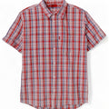 Levi's Camisa de manga corta para hombre con cuadros rojos grandes