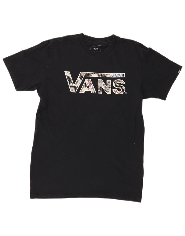 Vans Camiseta con gráfico de ajuste clásico para hombre Top pequeño de algodón negro