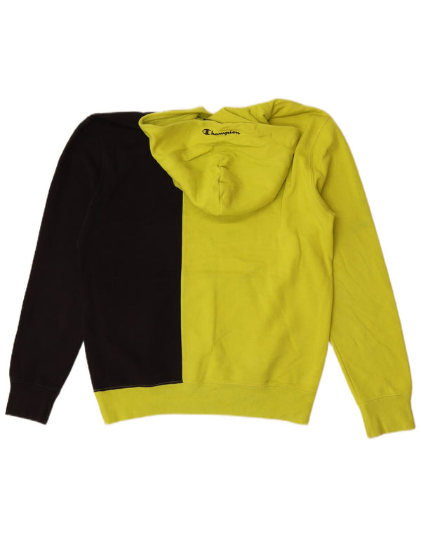Champion Sudadera Con Capucha Y Estampado De Algodón Verde Medio Colorblock |