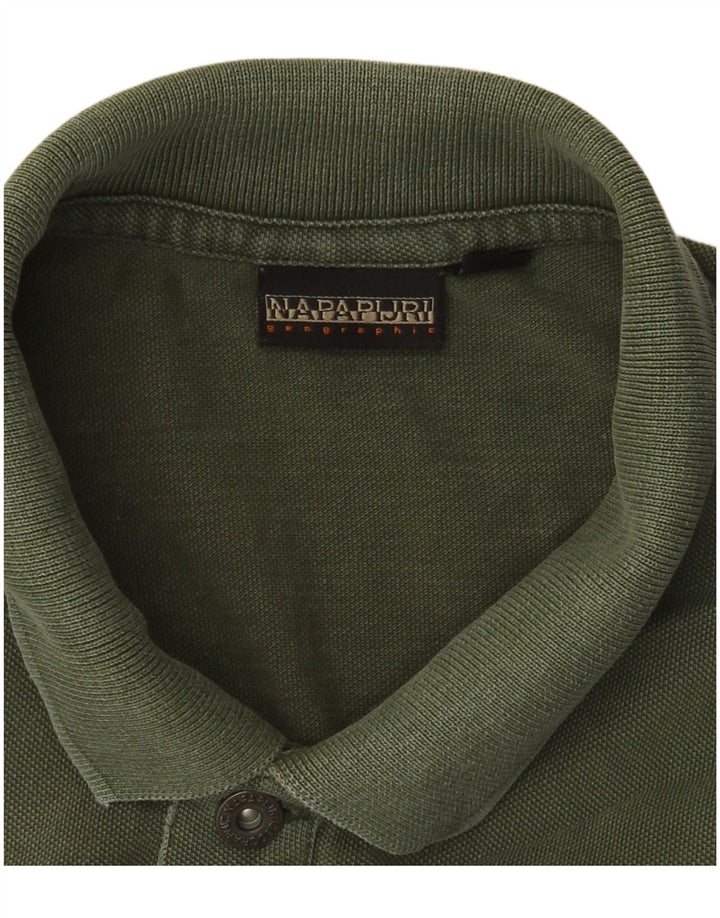 Napapijri Polo para hombre grande caqui