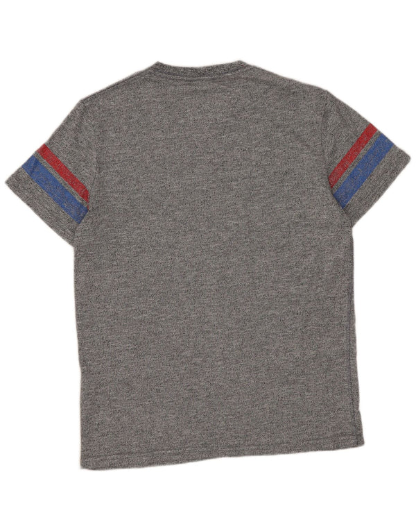 Superdry Camiseta gráfica para hombre Top pequeño de algodón moteado gris