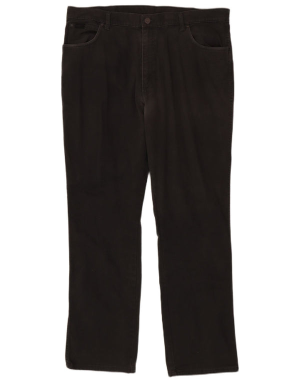 Wrangler Pantalones casuales rectos elásticos Texas para hombre W40 L34 Algodón gris