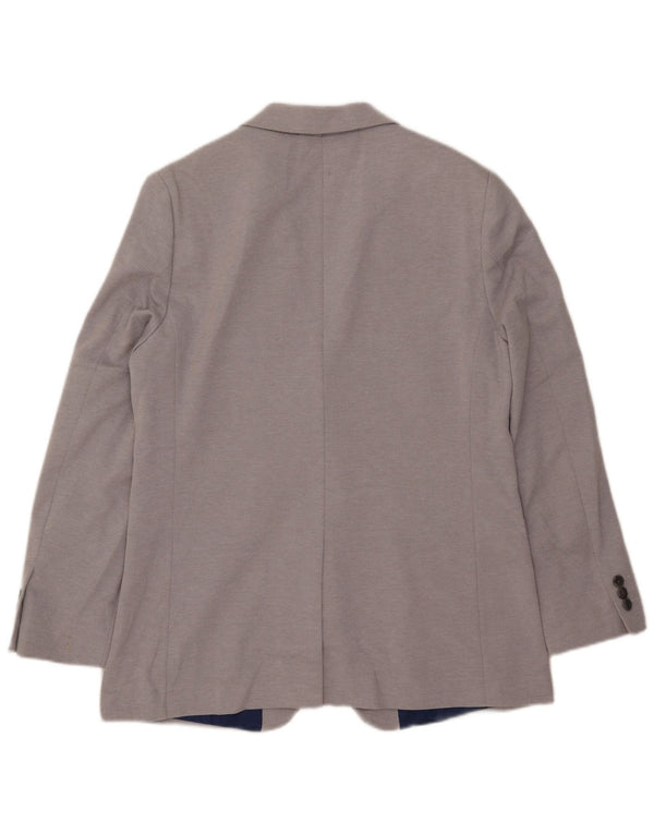Marks & Spencer Chaqueta tipo blazer entallada con 2 botones para hombre UK 40 Grande Poliéster gris