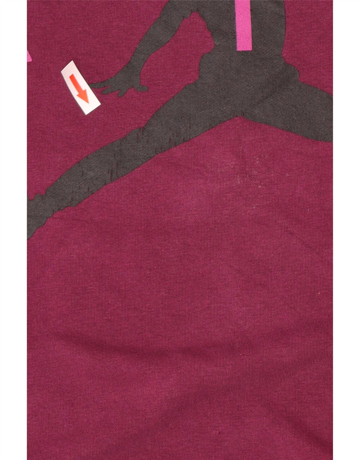 Jordan Hombre Sudadera Estampada Jumper Algodón Púrpura Mediano