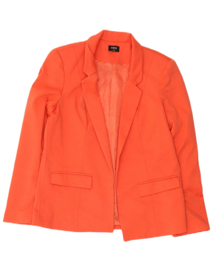 Chaqueta tipo blazer abierta para mujer Oasis UK 40 Poliéster naranja mediano