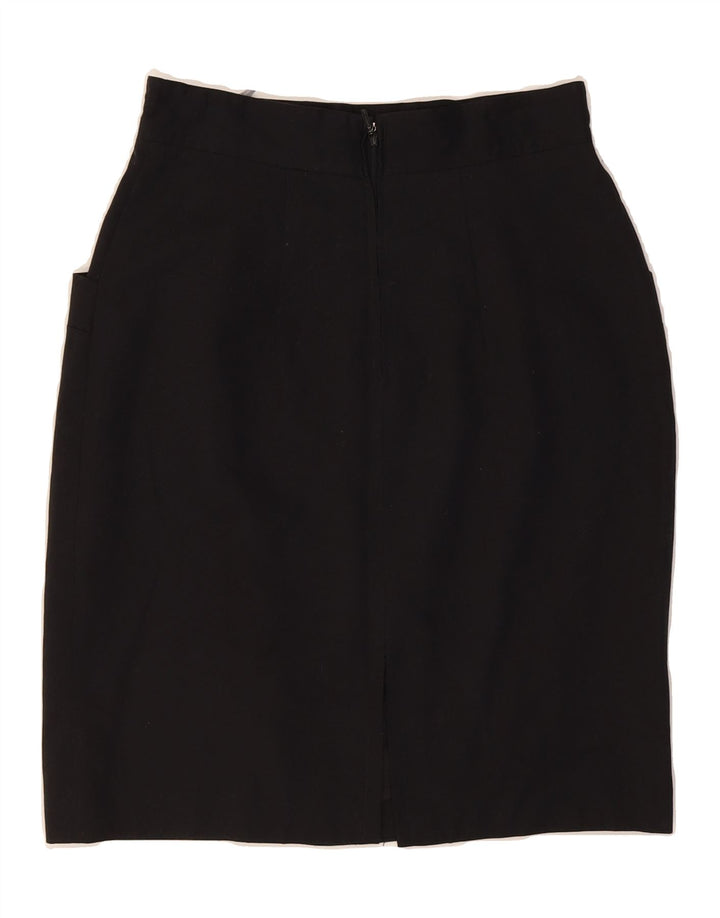 LEGEND Womens Pencil Skirt IT 42 Medium W28 Black Polyester Vintage Legend and Second-Hand Legend from Messina Hembry 