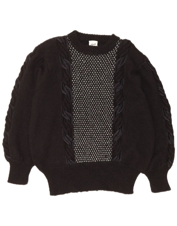 C&A Jersey Suelto con Cuello Redondo para Mujer EU 48/50 XL Acrílico Negro