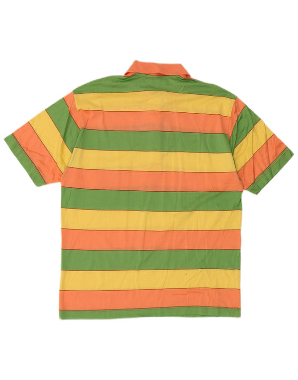 Polo vintage para mujer IT 46 Algodón a rayas verdes grandes