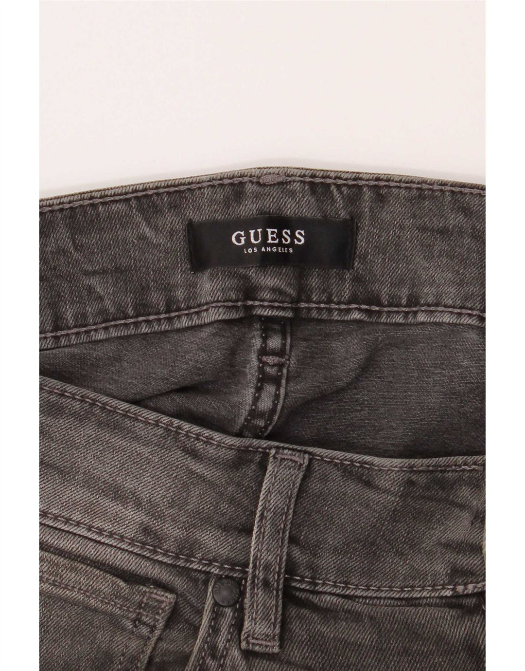 Guess Mens Angels Slim Jeans W30 L32 Algodón Gris