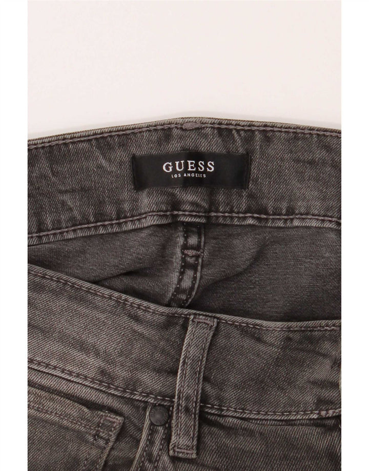 Guess Mens Angels Slim Jeans W30 L32 Algodón Gris