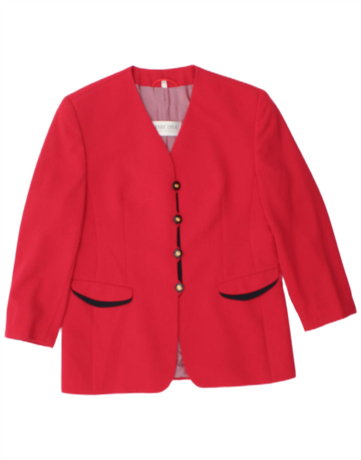 Marcona Chaqueta Blazer de 4 Botones y Manga 3/4 para Mujer UK 20 2XL Poliéster Rojo