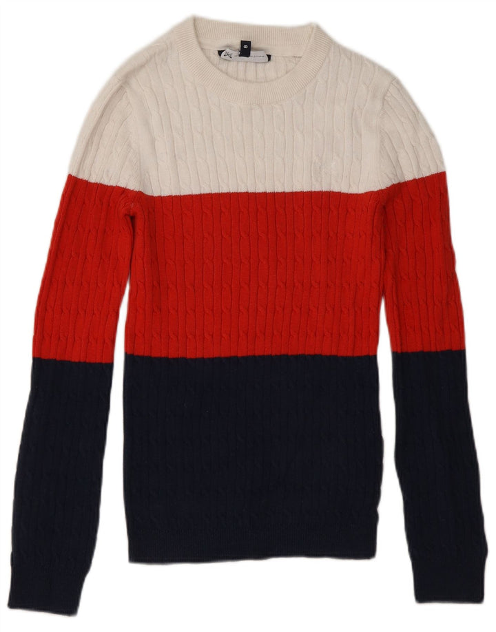 Crew Clothing Suéter de cuello redondo para mujer UK 8 Small Multicolor