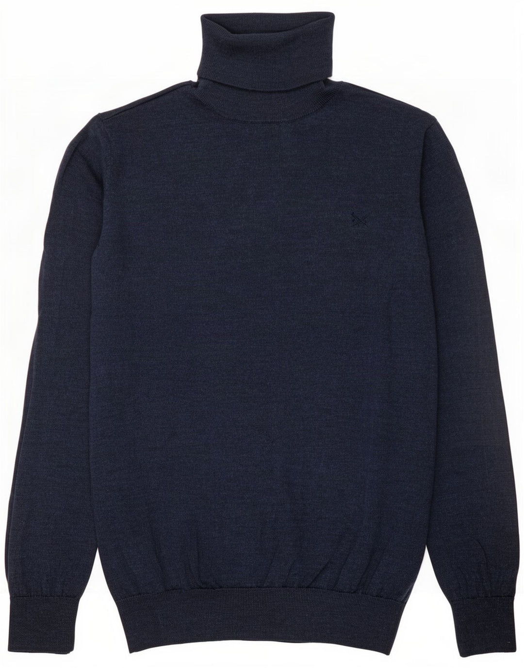 Crew Clothing - Jersey con cuello vuelto para hombre, lana merino, color azul marino mediano