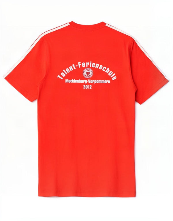 Adidas Mens Graphic T-Shirt Top Size 36/38 Small Red Cotton