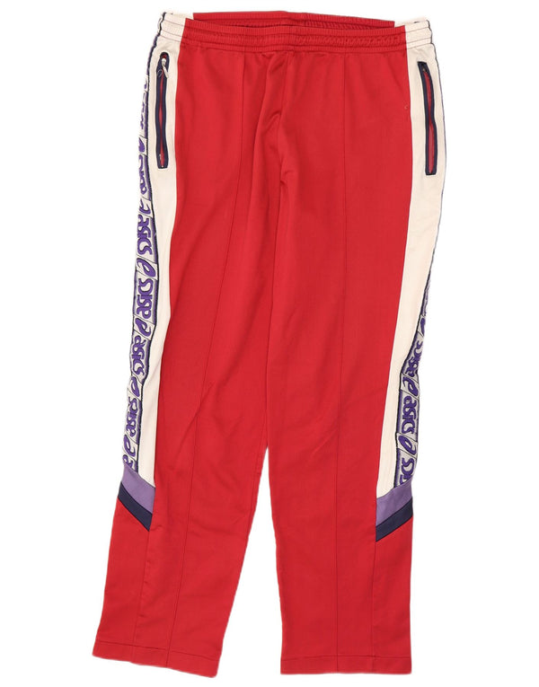 Asics Hombre Pantalones De Chándal Gráfico IT 52 Large Rojo Colorblock Poliamida