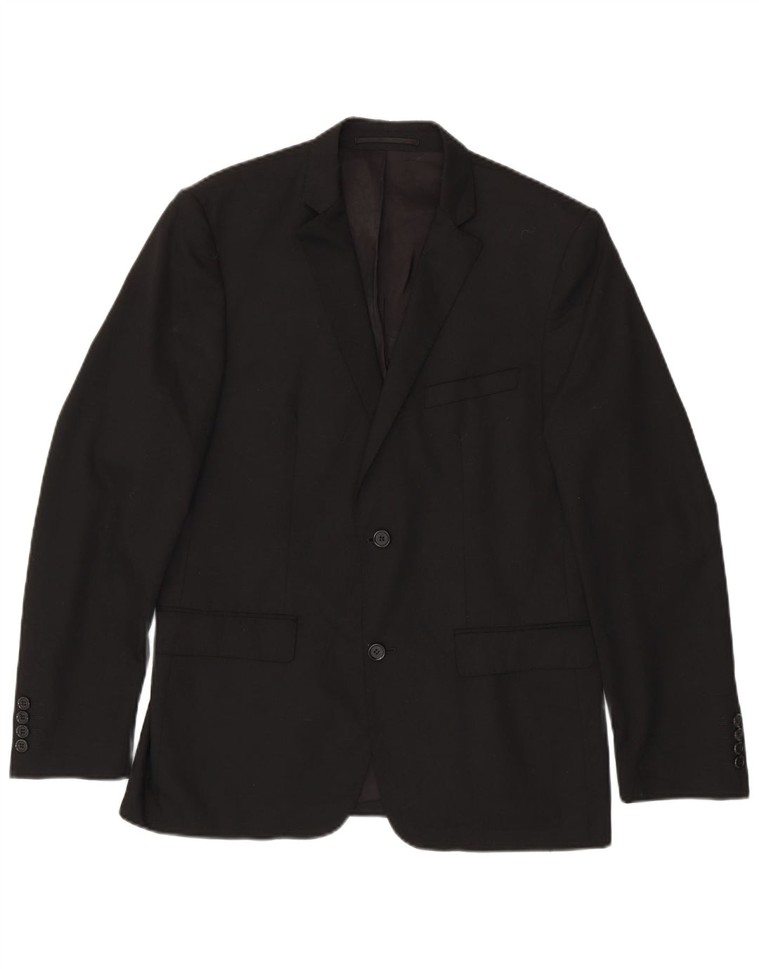ZARA Chaqueta tipo blazer de 2 botones para hombre EU 50 Mediano Negro Poliéster