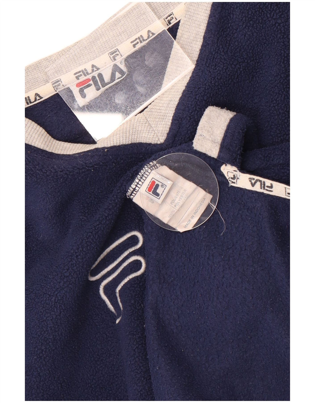 Fila Hombre Graphic Fleece Jumper Large Azul Marino Colorblock Poliéster