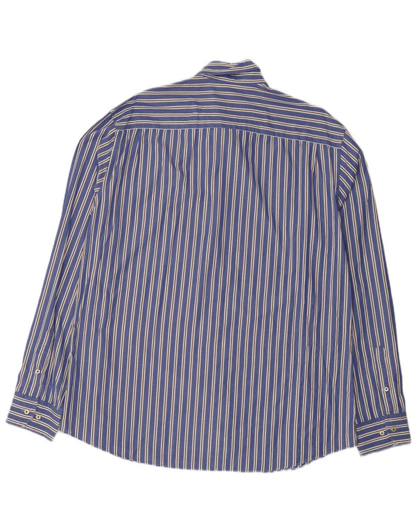 Camisa Hombre Massimo Dutti 2XL Azul Rayas