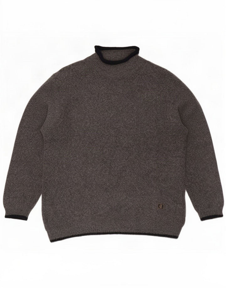 Suéter tipo jersey con cuello alto para hombre Invicta, lana gris grande
