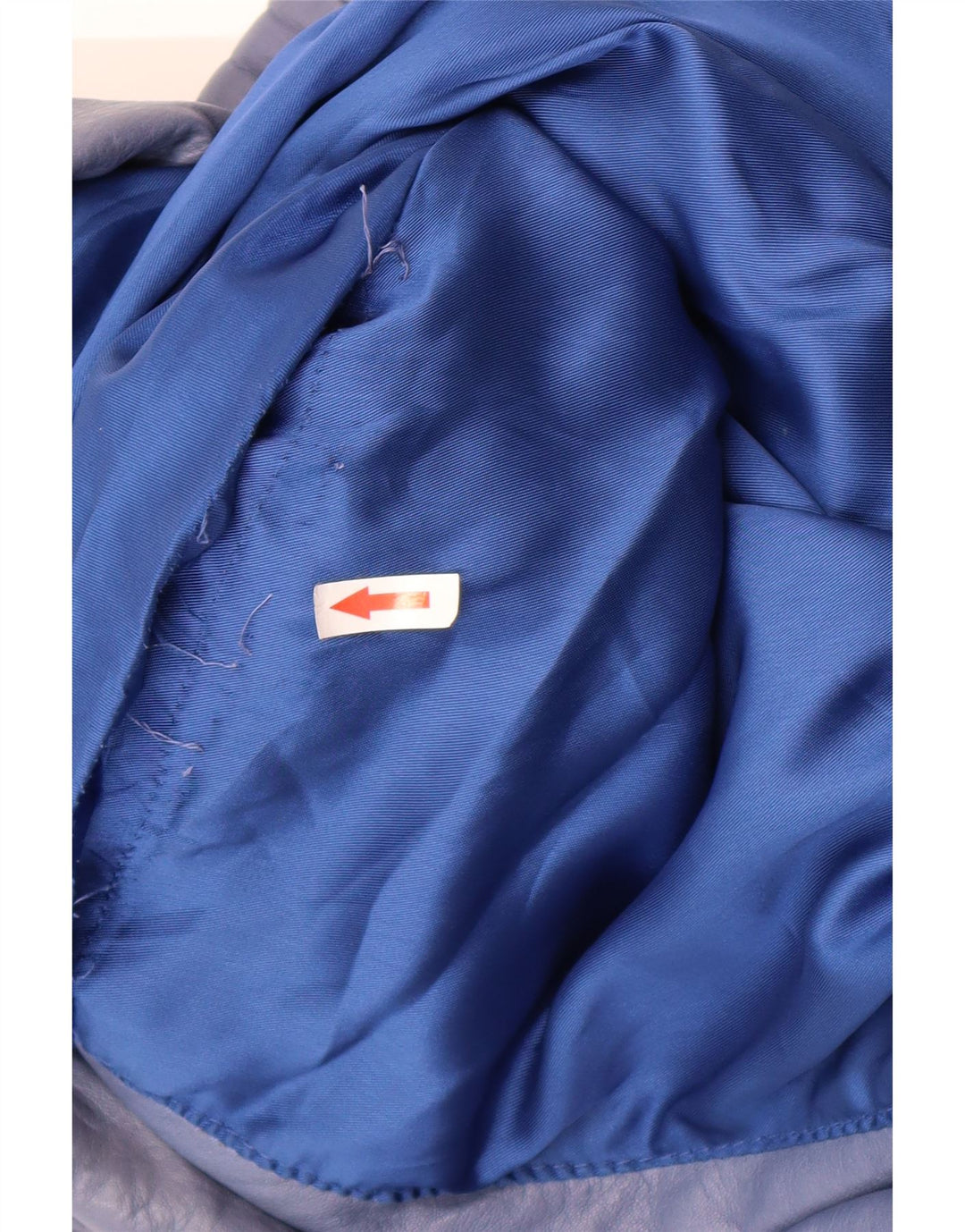 Vintage mujer chaqueta de cuero de gran tamaño EU 40 azul medio