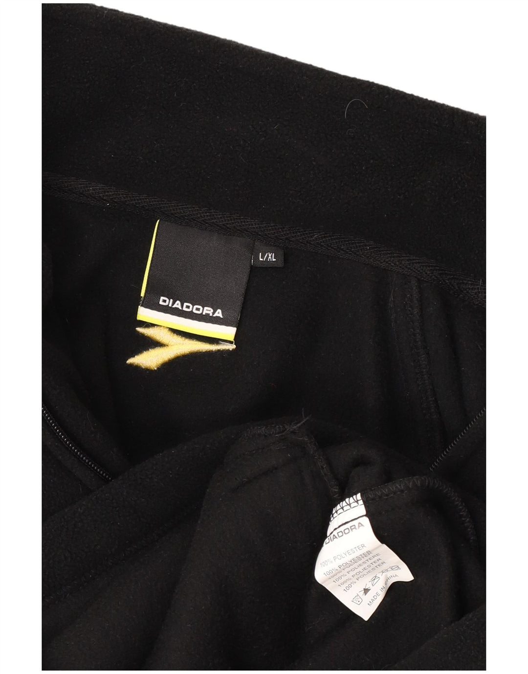 Diadora Chaqueta polar para hombre UK 40 Large Poliéster color negro