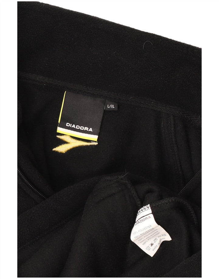 Diadora Chaqueta polar para hombre UK 40 Large Poliéster color negro