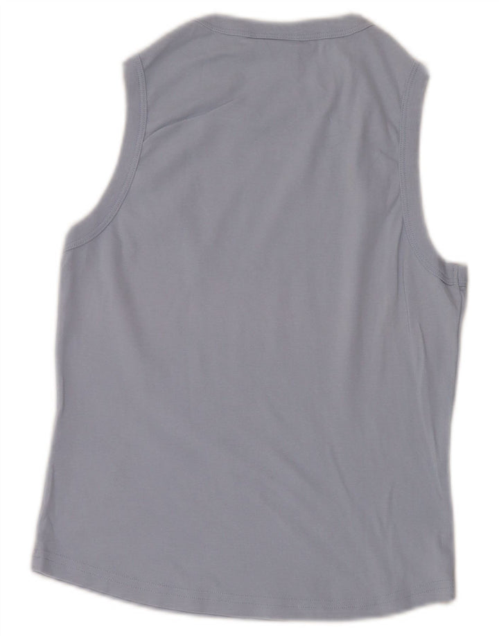 Reebok Mujer Chaleco Top UK 16 Grande Azul Algodón