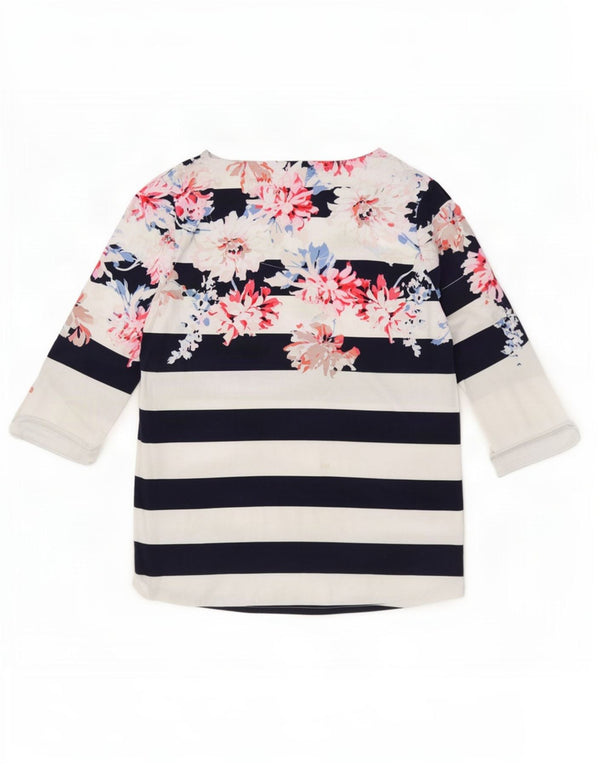 Joules Top para mujer manga 3/4 UK 44 Algodón floral blanco mediano