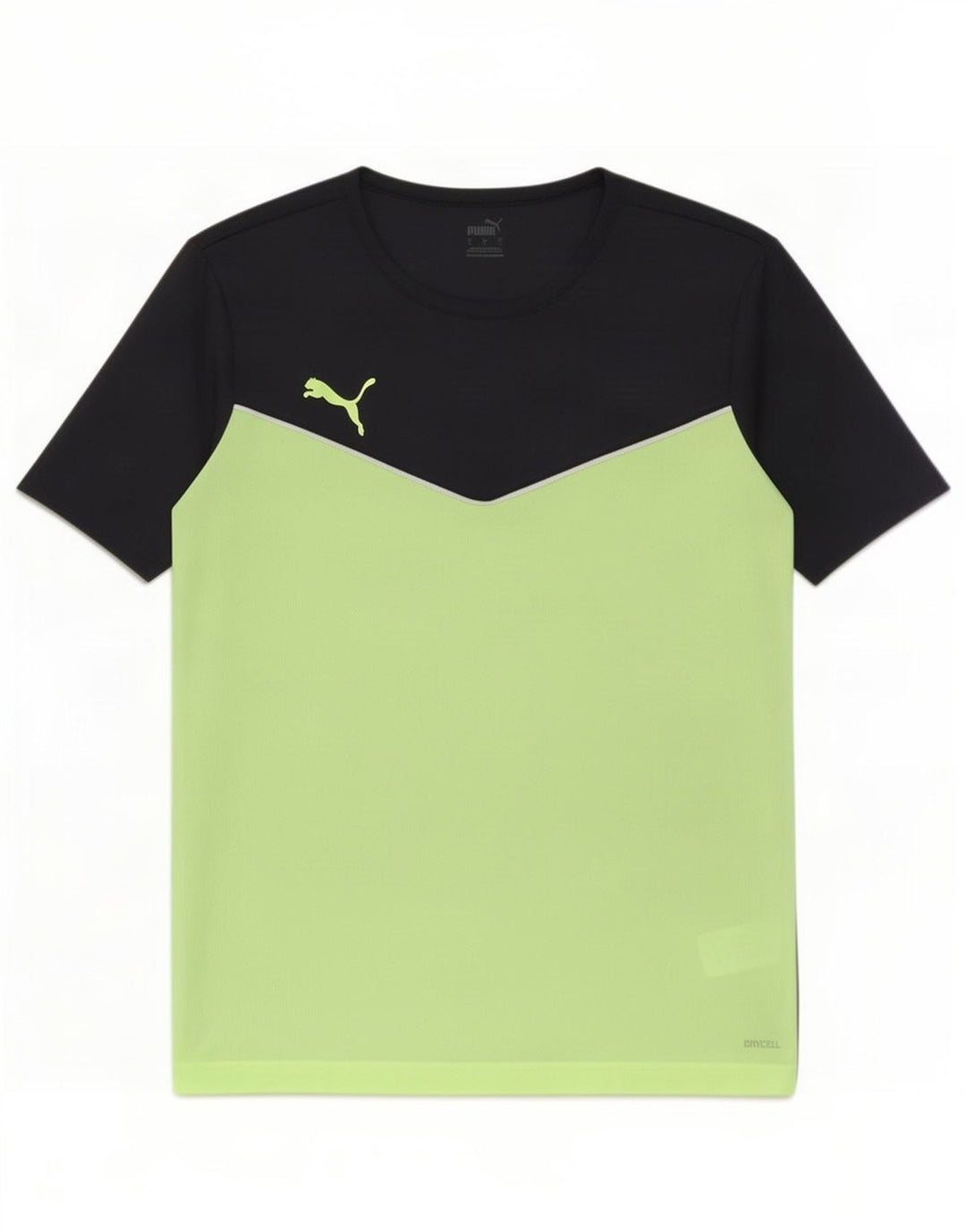 Puma Camiseta para hombre Top Large Negro Colorblock Poliéster