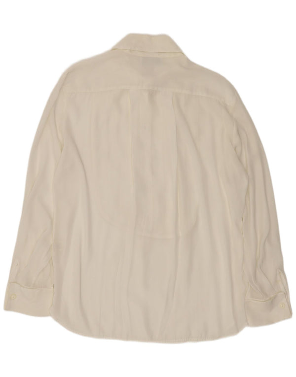 ENJOY Camisa tipo pulóver holgada para mujer UK 44 Poliéster blanco mediano