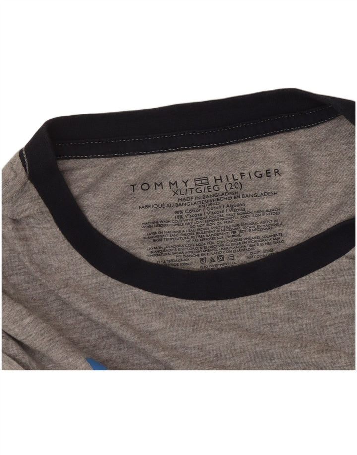 Tommy Hilfiger Camiseta gráfica para niños 15-16 años XL Gris Algodón