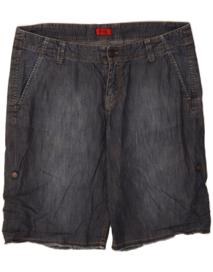 HUGO BOSS Mens Denim Shorts W29 Small Navy Blue Cotton Vintage Hugo Boss and Second-Hand Hugo Boss from Messina Hembry 