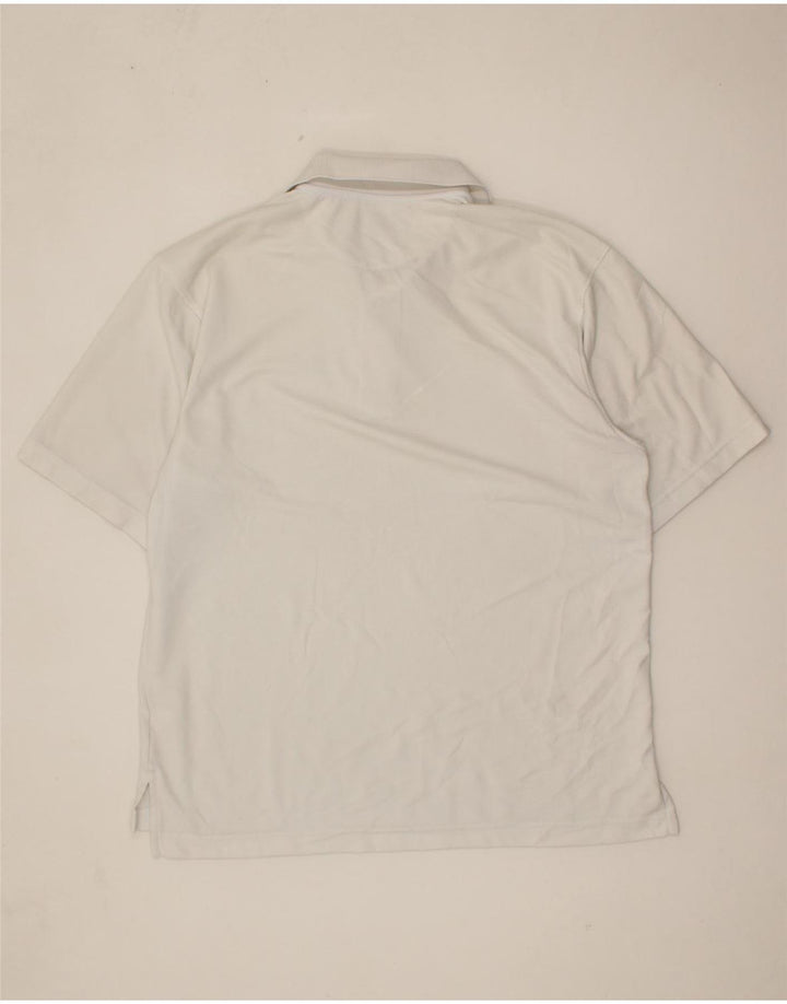 DOCKERS Mens Polo Shirt Large White Polyester Vintage Dockers and Second-Hand Dockers from Messina Hembry 